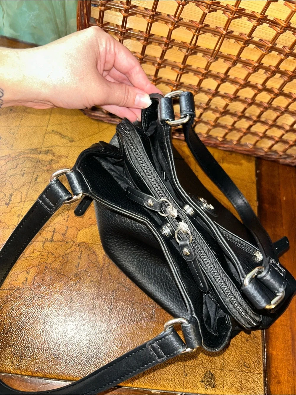 Giani Bernini Pebbled 4-Poster Tote/Shoulder Bag